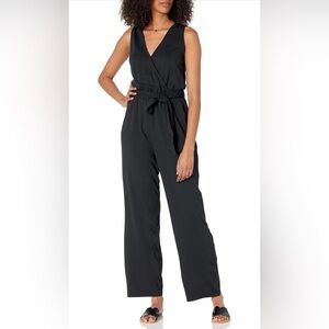 NWT The Drop @caralynmirand Sleeveless Wrap Jumpsuit Black No Belt Size Large